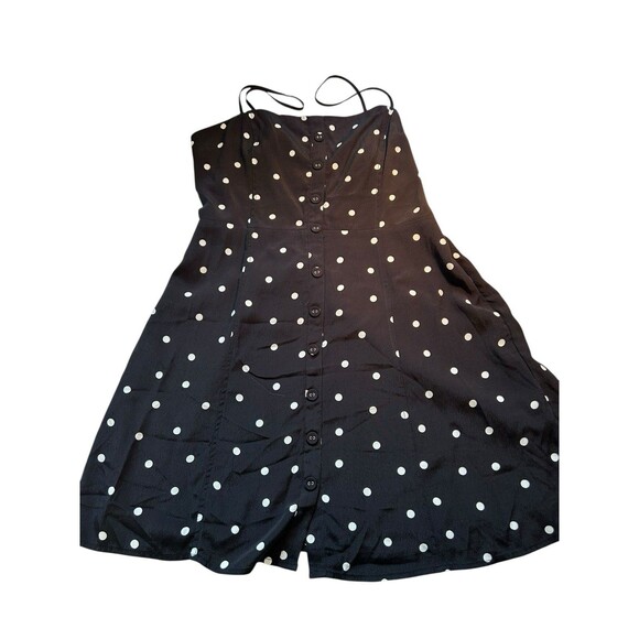 NEW Forever 21 Mini Dress Size Large Black and White Polka Dots Spaghetti Straps - Picture 9 of 9